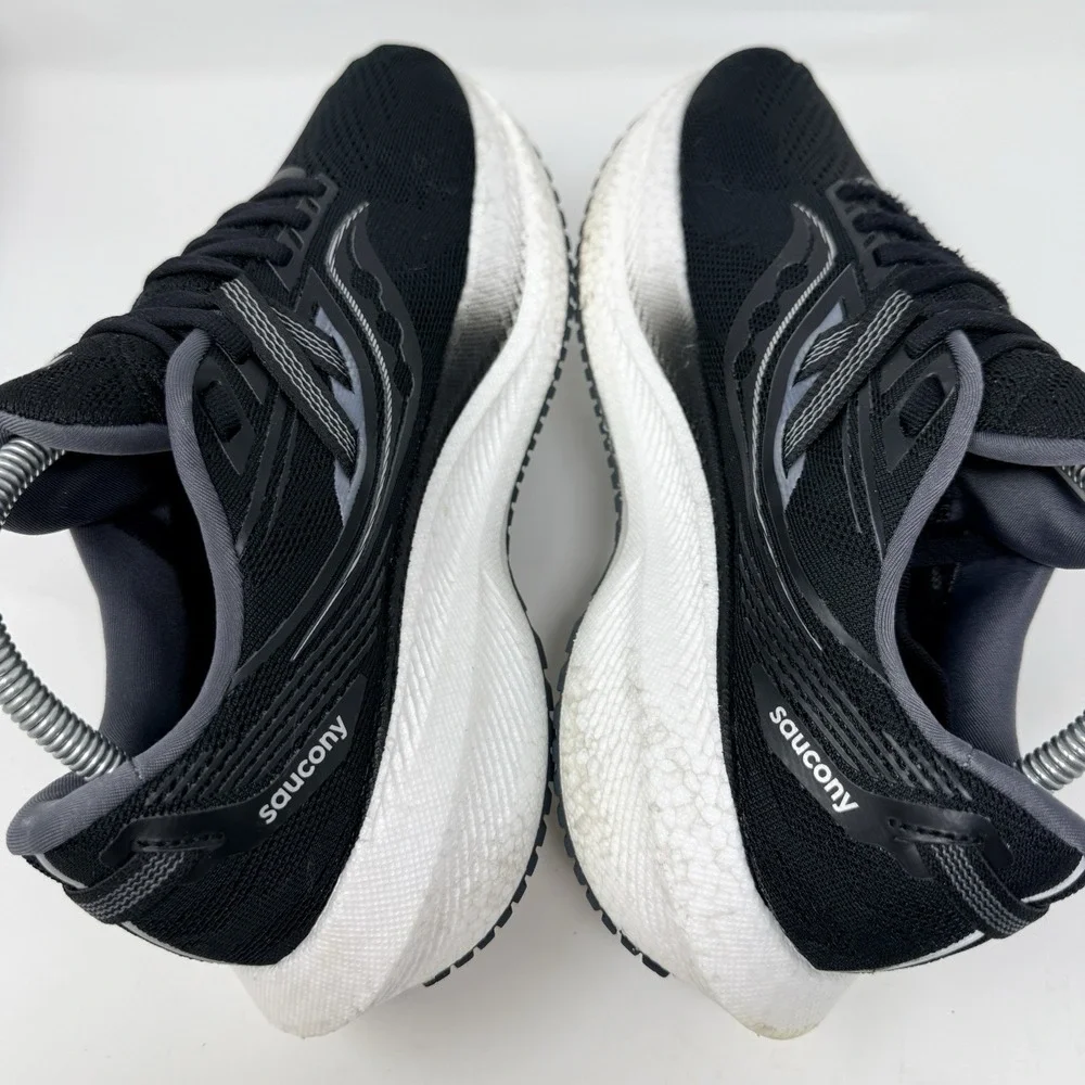 Saucony Triumph 20 Running Shoes Men's 7.5 Black PWRRUN+ HeelThatPain Insoles